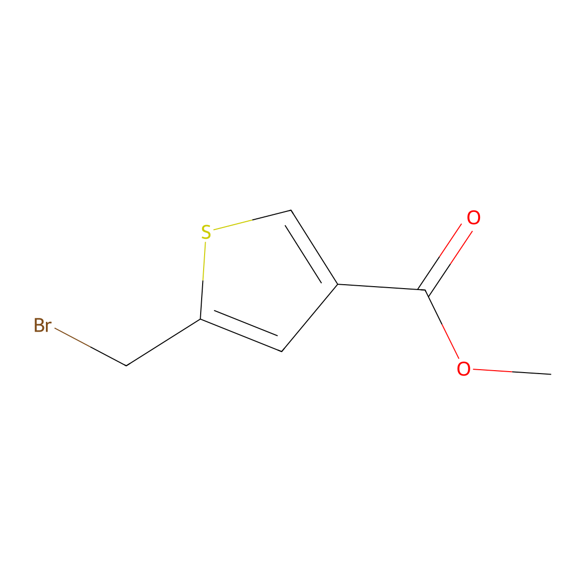 Methyl 5-(bromomethyl)thiophene-3-carboxylate molecular structure, CAS 191934-27-7