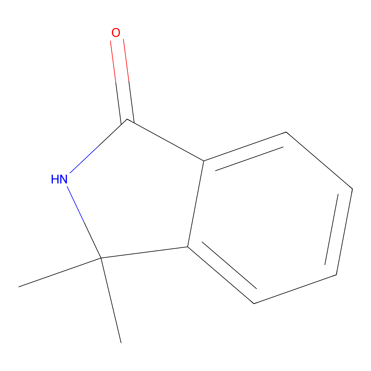 3,3-dimethyl-2,3-dihydro-1H-isoindol-1-one molecular structure, CAS 19194-52-6