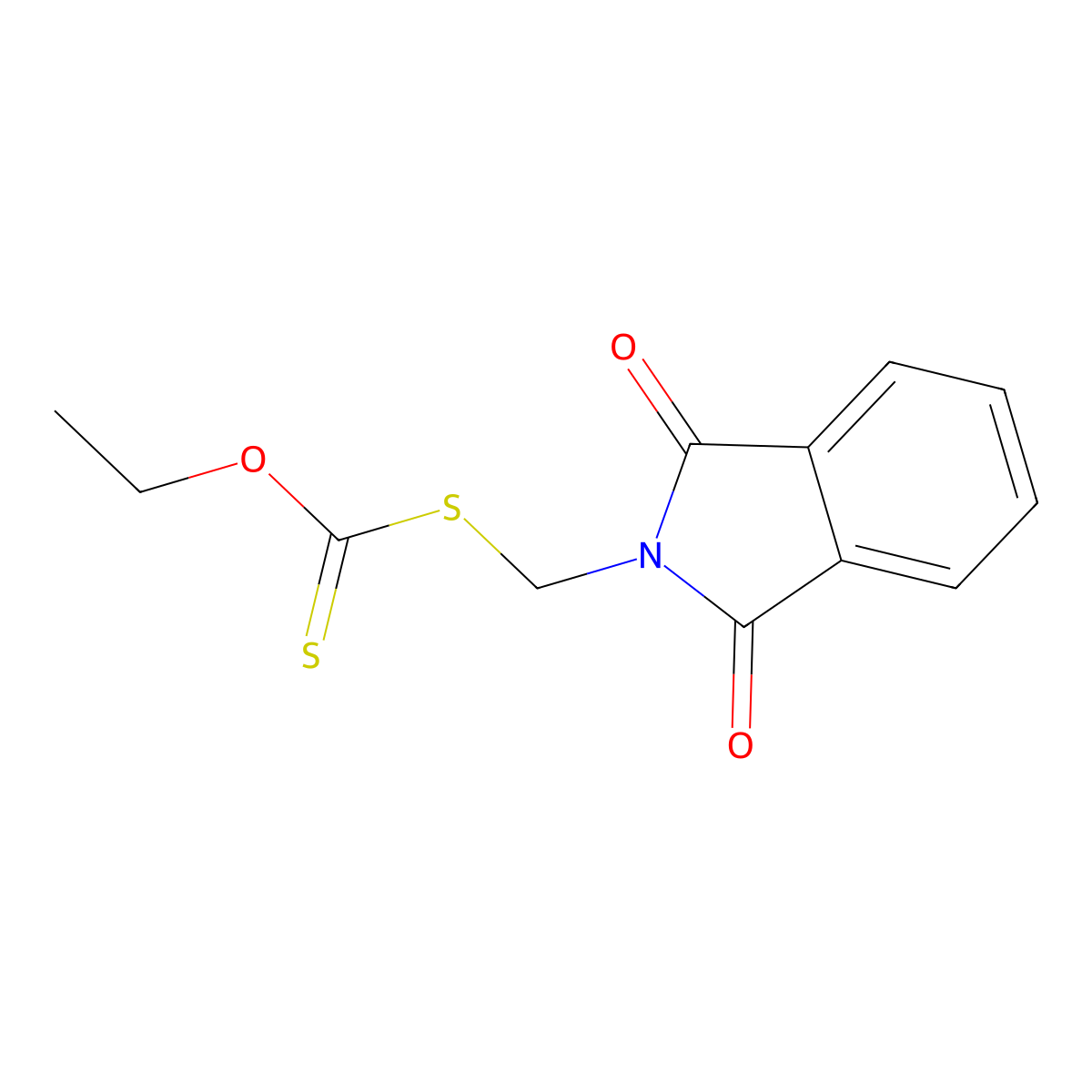 S-((1,3-dioxoisoindolin-2-yl)methyl) O-ethyl carbonodithioate molecular structure, CAS 19194-55-9