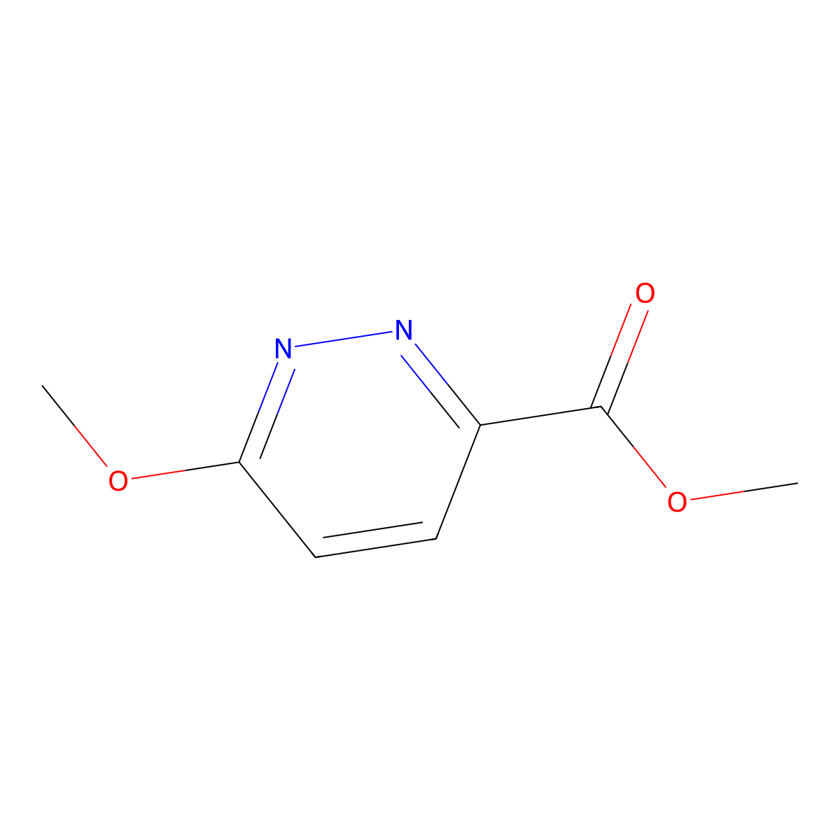 Methyl 6-methoxypyridazine-3-carboxylate molecular structure, CAS 19194-96-8