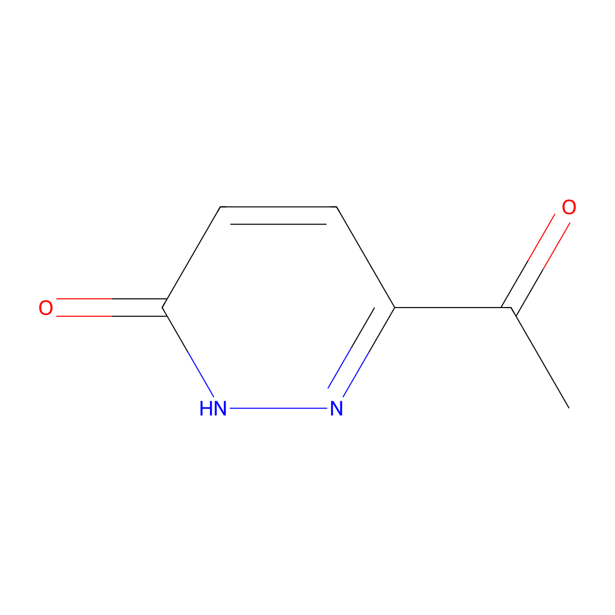 6-Acetyl-2,3-dihydropyridazin-3-one molecular structure, CAS 19195-01-8
