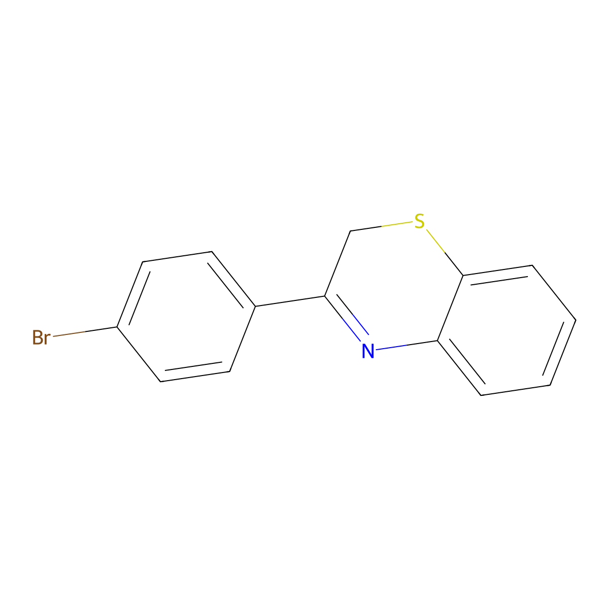 3-(4-bromophenyl)-2H-1,4-benzothiazine molecular structure, CAS 19195-29-0