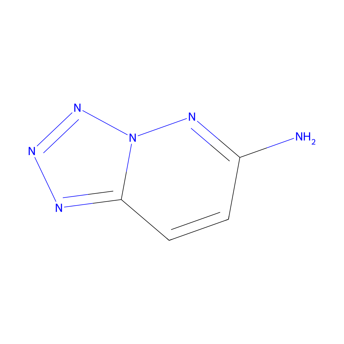 (1,2,3,4)Tetrazolo(1,5-b)pyridazin-6-amine molecular structure, CAS 19195-43-8