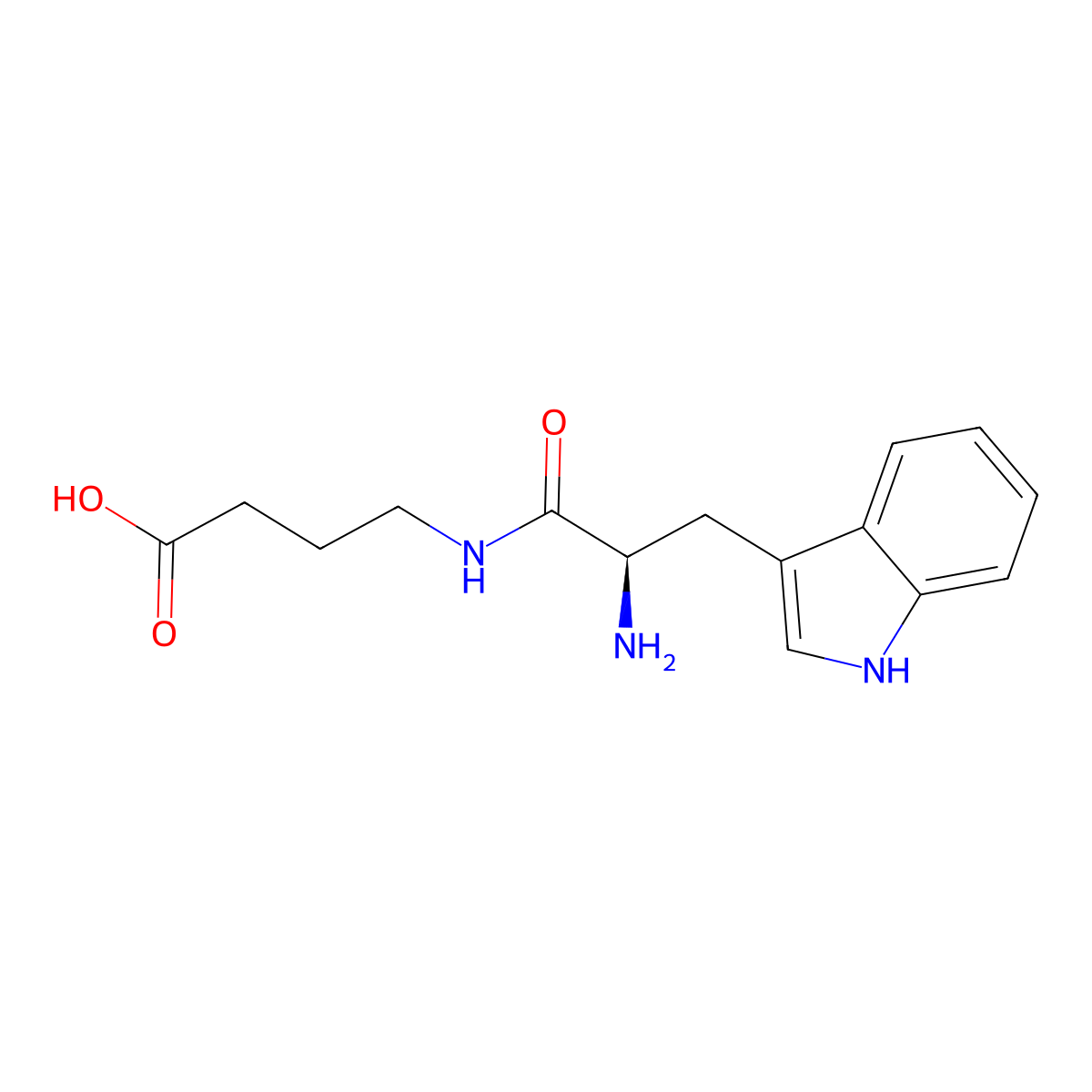 (R)-4-(2-Amino-3-(1H-indol-3-yl)propanamido)butanoic acid molecular structure, CAS 1919524-17-6