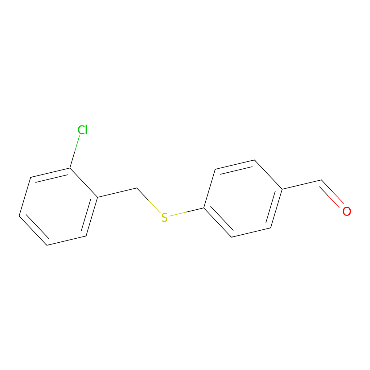 4-[(2-Chlorophenyl)methylsulfanyl]benzaldehyde molecular structure, CAS 1919670-34-0