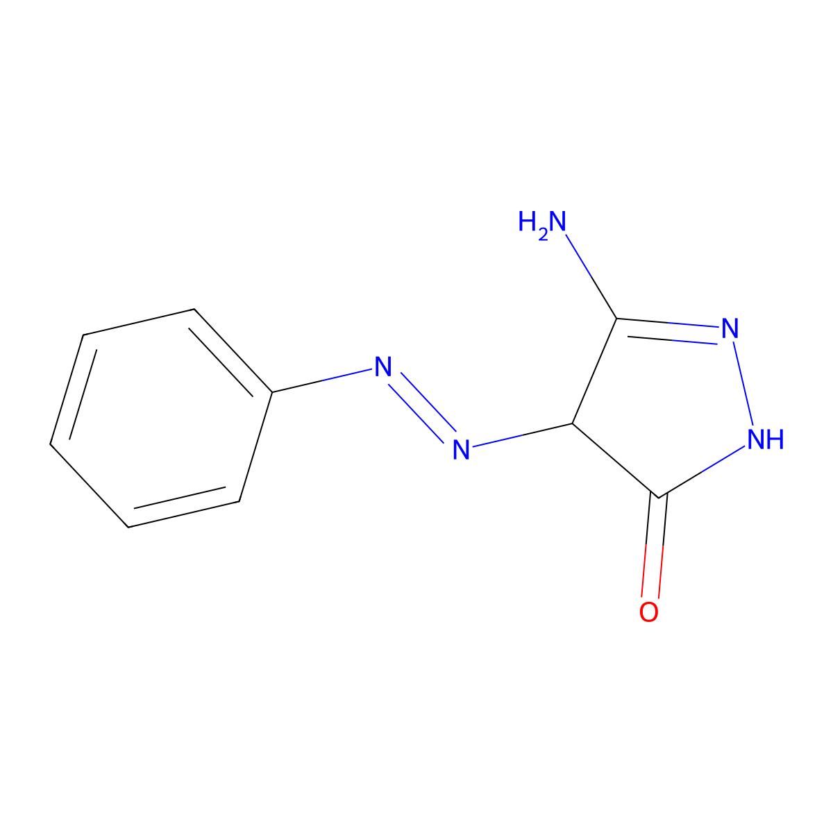 5-Amino-2,4-dihydro-4-(2-phenyldiazenyl)-3H-pyrazol-3-one molecular structure, CAS 19197-14-9