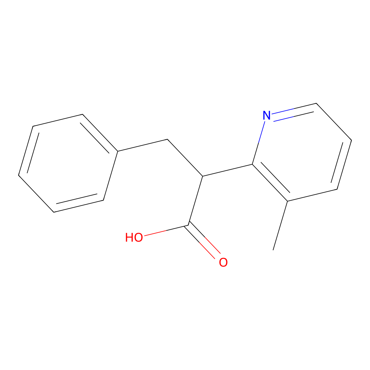 2-(3-Methylpyridin-2-yl)-3-phenylpropanoic acid molecular structure, CAS 1919758-17-0