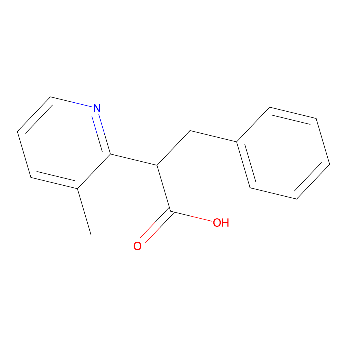 2-(3-Methylpyridin-2-yl)-3-phenylpropanoic acid molecular structure, CAS 1919758-17-0