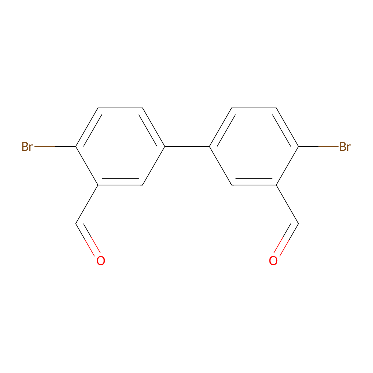 4,4'-Dibromo-[1,1'-biphenyl]-3,3'-dicarbaldehyde molecular structure, CAS 1919799-35-1