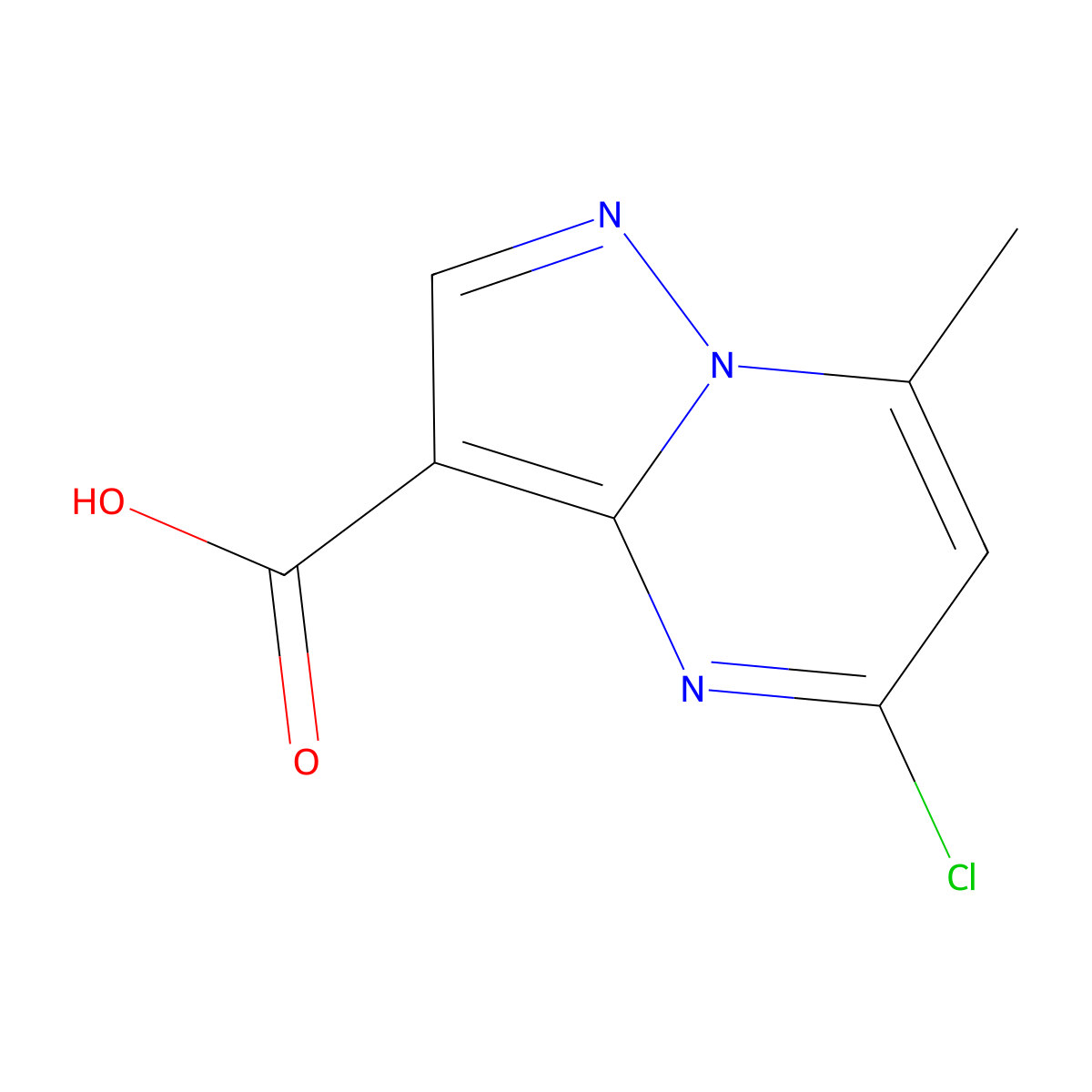 5-Chloro-7-methylpyrazolo[1,5-a]pyrimidine-3-carboxylic acid molecular structure, CAS 1919821-45-6