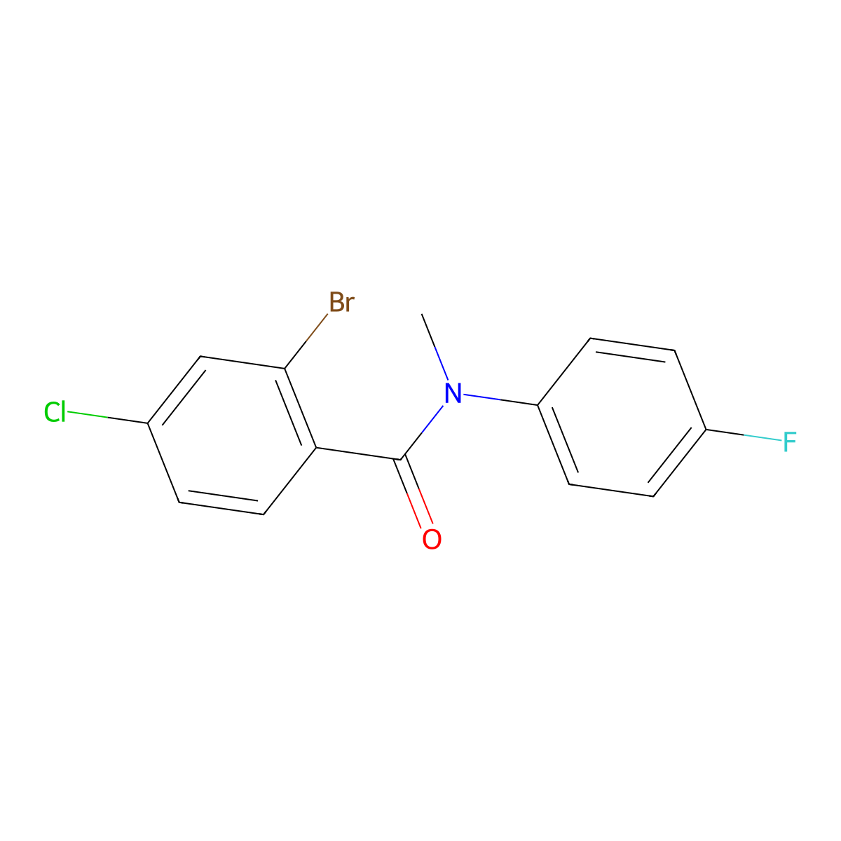2-Bromo-4-chloro-N-(4-fluorophenyl)-N-methylbenzamide molecular structure, CAS 1919861-88-3