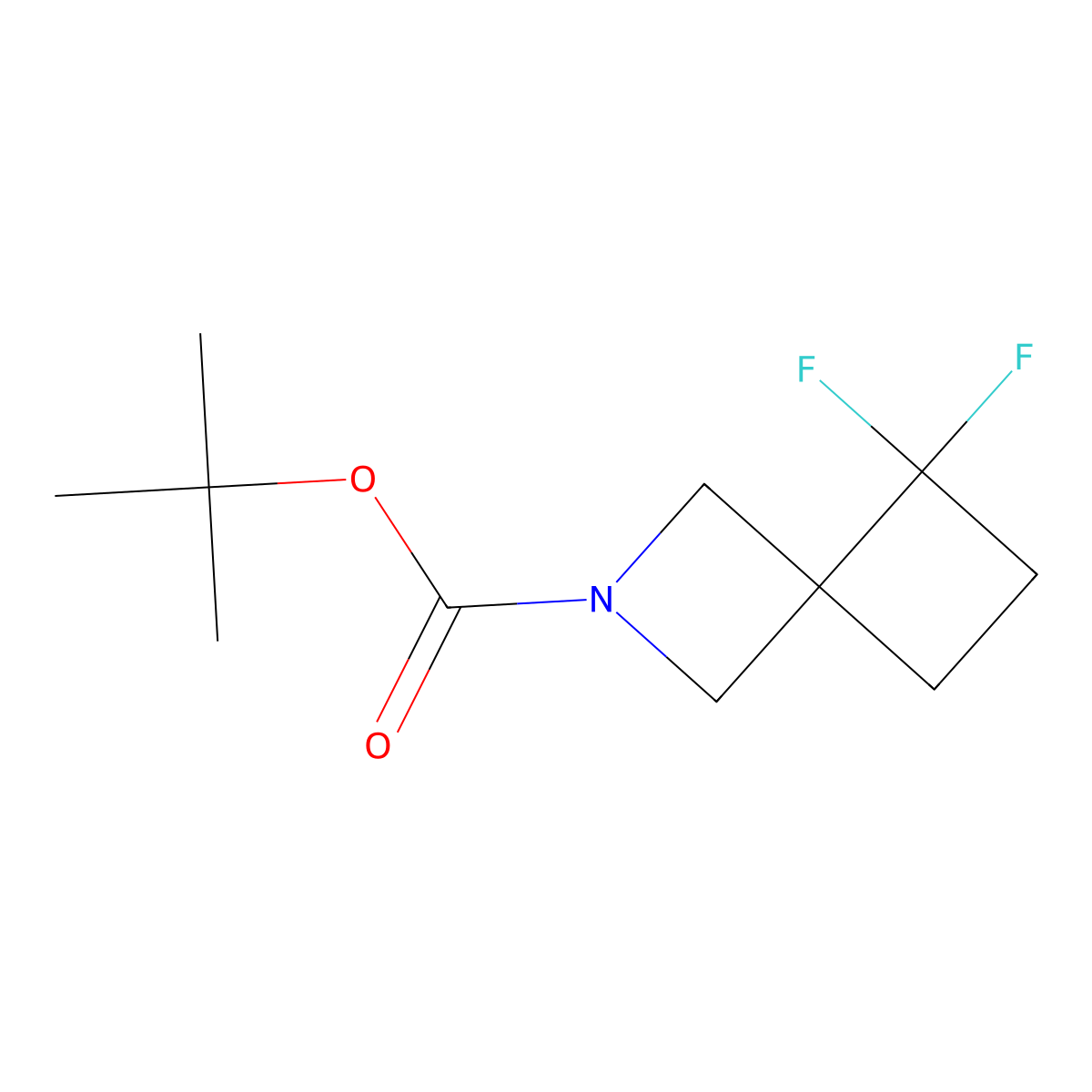 Tert-butyl 5,5-difluoro-2-azaspiro[3.3]heptane-2-carboxylate molecular structure, CAS 1919864-63-3