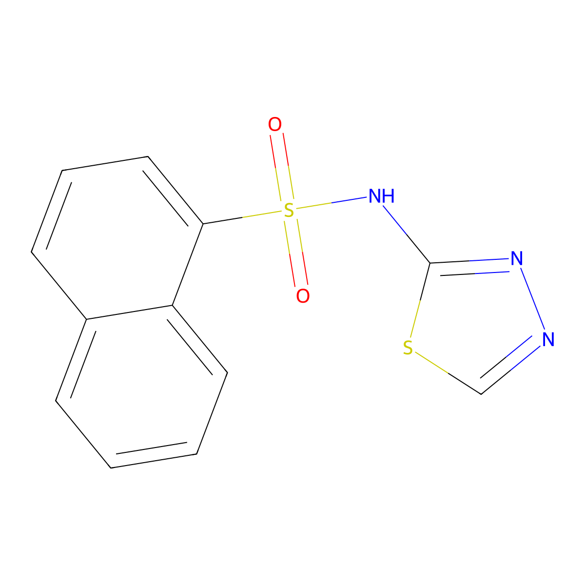 N-(1,3,4-thiadiazol-2-yl)naphthalene-1-sulfonamide molecular structure, CAS 1919865-60-3