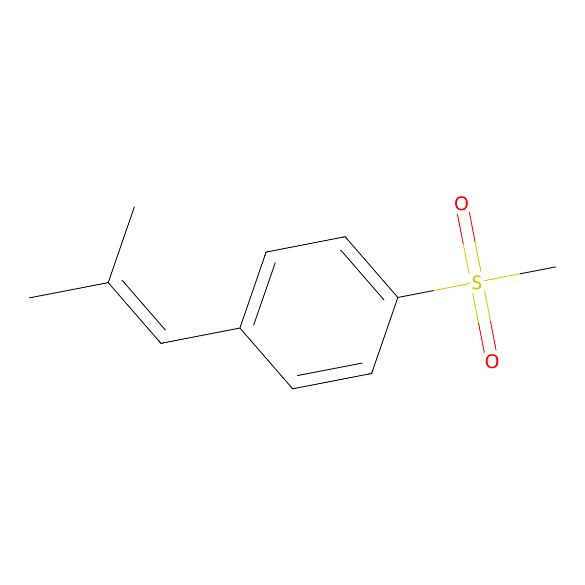 Benzene,1-(2-methyl-1-propen-1-yl)-4-(methylsulfonyl)- molecular structure, CAS 1919876-46-2