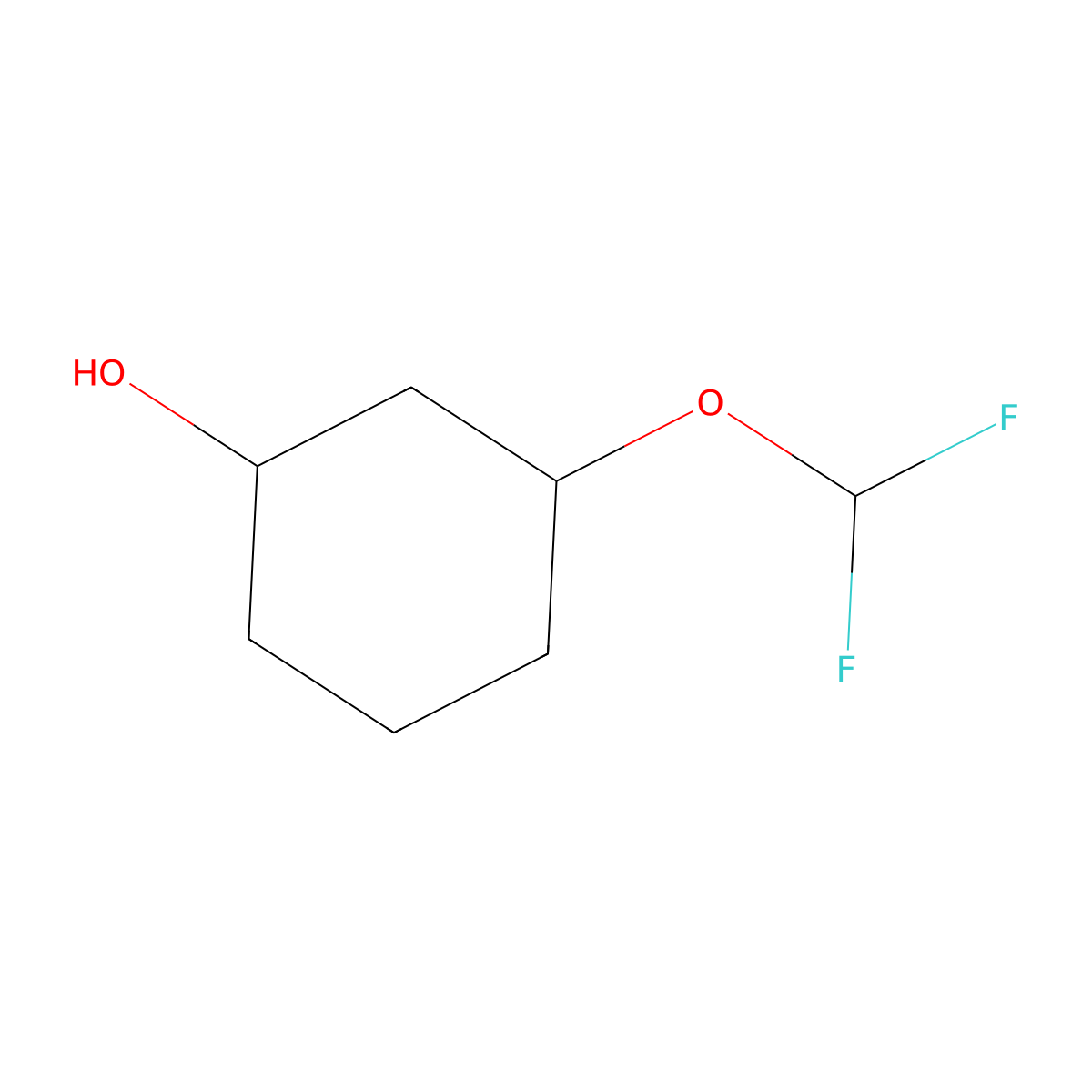 3-(Difluoromethoxy)cyclohexan-1-ol molecular structure, CAS 1919878-94-6