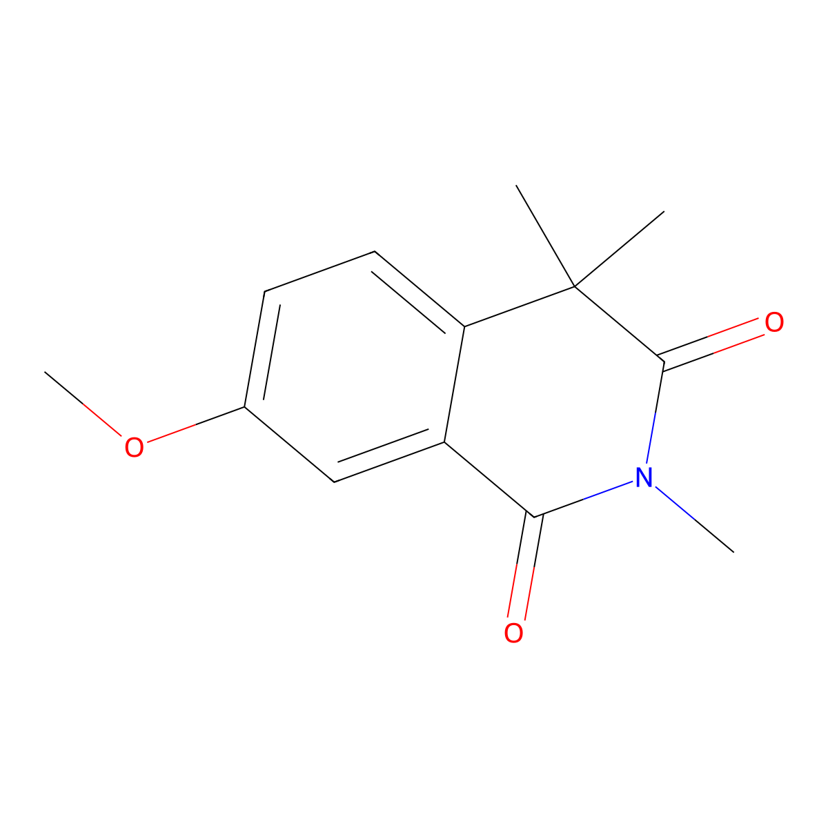 2,4,4-Trimethyl-7-methoxy-isoquinolinedione-(1,3) molecular structure, CAS 191988-38-2