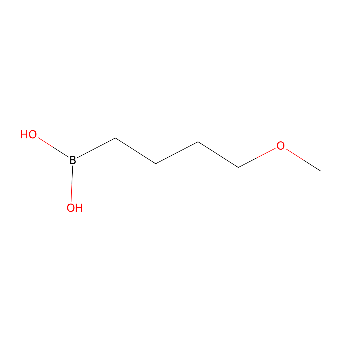 (4-Methoxybutyl)boronic acid molecular structure, CAS 1919893-22-3