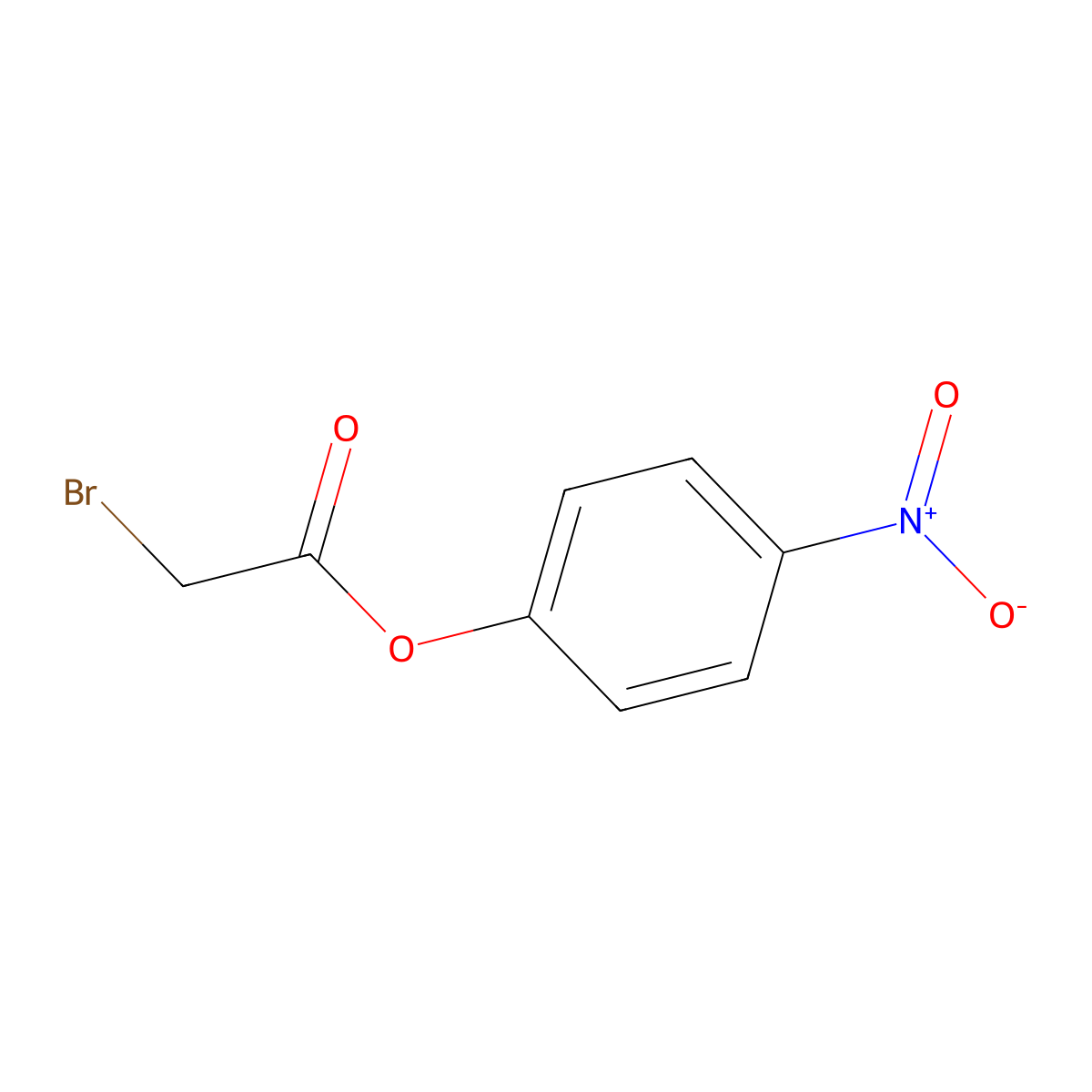 Acetic acid, 2-bromo-, 4-nitrophenyl ester molecular structure, CAS 19199-82-7