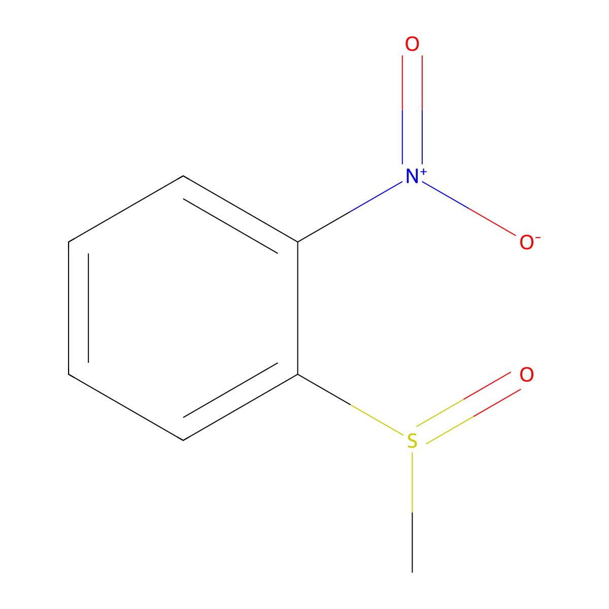 1-(Methylsulfinyl)-2-nitrobenzene molecular structure, CAS 19199-94-1