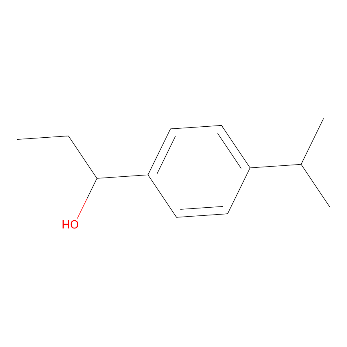 1-(4-Isopropylphenyl)propan-1-ol molecular structure, CAS 191990-90-6