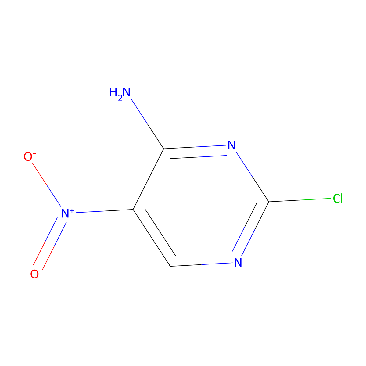 2-Chloro-5-nitropyrimidin-4-amine molecular structure, CAS 1920-66-7