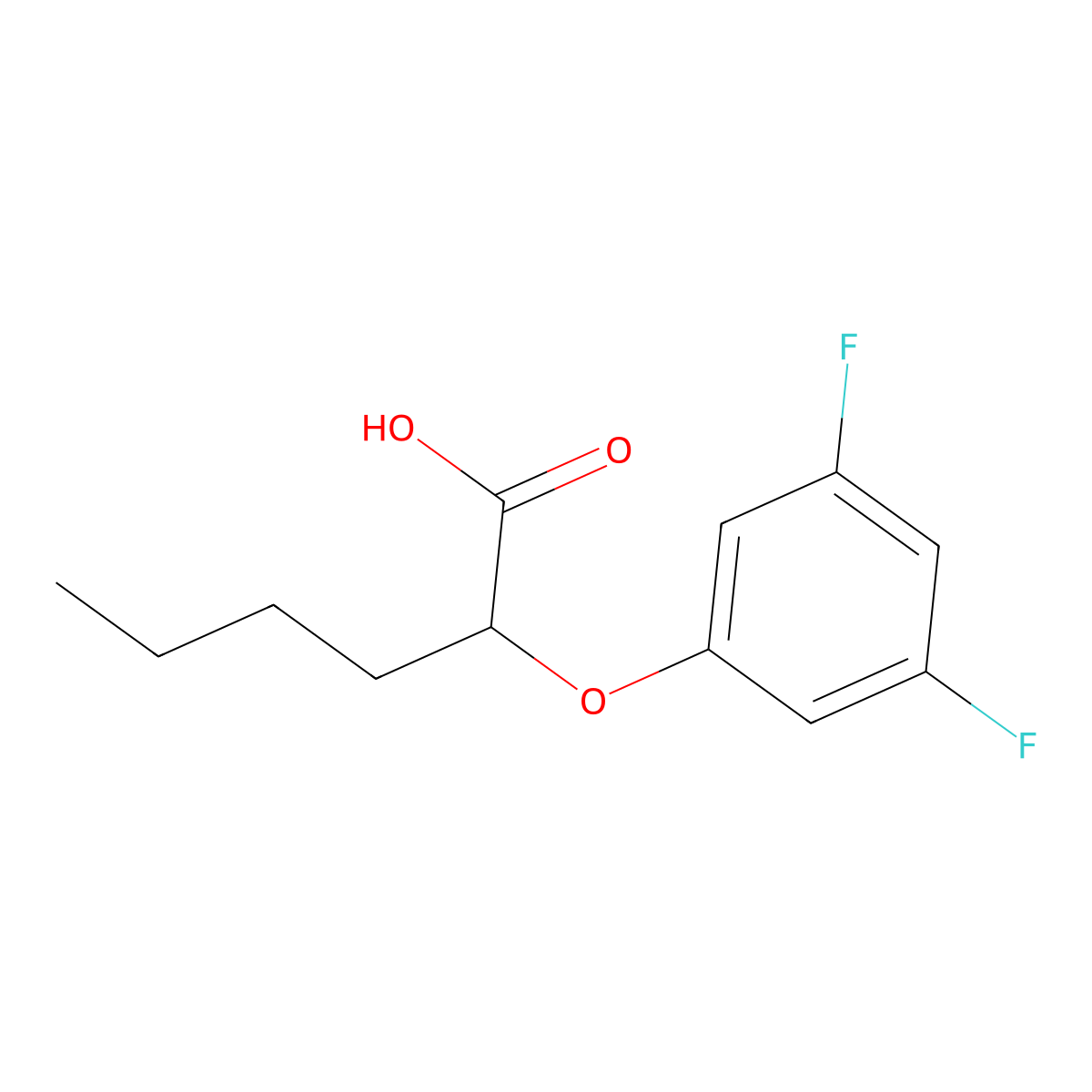 2-(3,5-Difluorophenoxy)hexanoic acid molecular structure, CAS 1920012-20-9