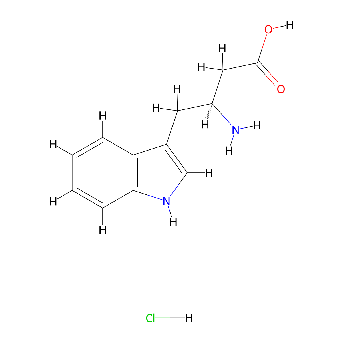 3-Amino-4-(1H-indol-3-yl)butanoic acid--hydrogen chloride (1/1) molecular structure, CAS 192003-01-3