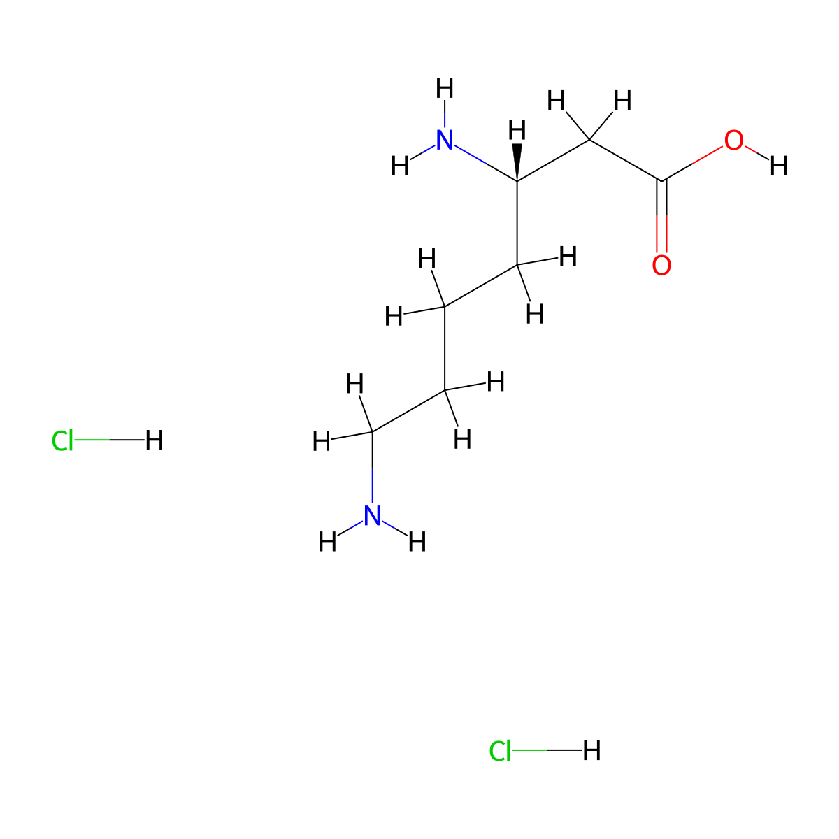 (3S)-3,7-diaminoheptanoic acid dihydrochloride molecular structure, CAS 192003-02-4