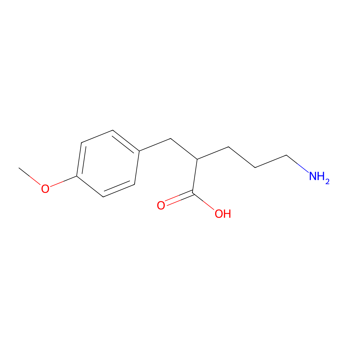 5-Amino-2-[(4-methoxyphenyl)methyl]pentanoic acid molecular structure, CAS 1920074-10-7