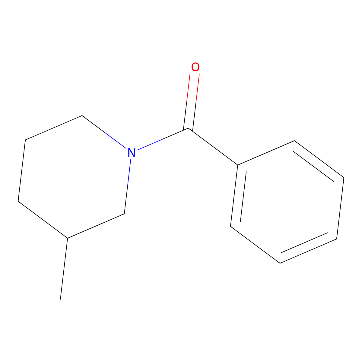 Piperidine, 1-benzoyl-3-methyl- molecular structure, CAS 19202-02-9