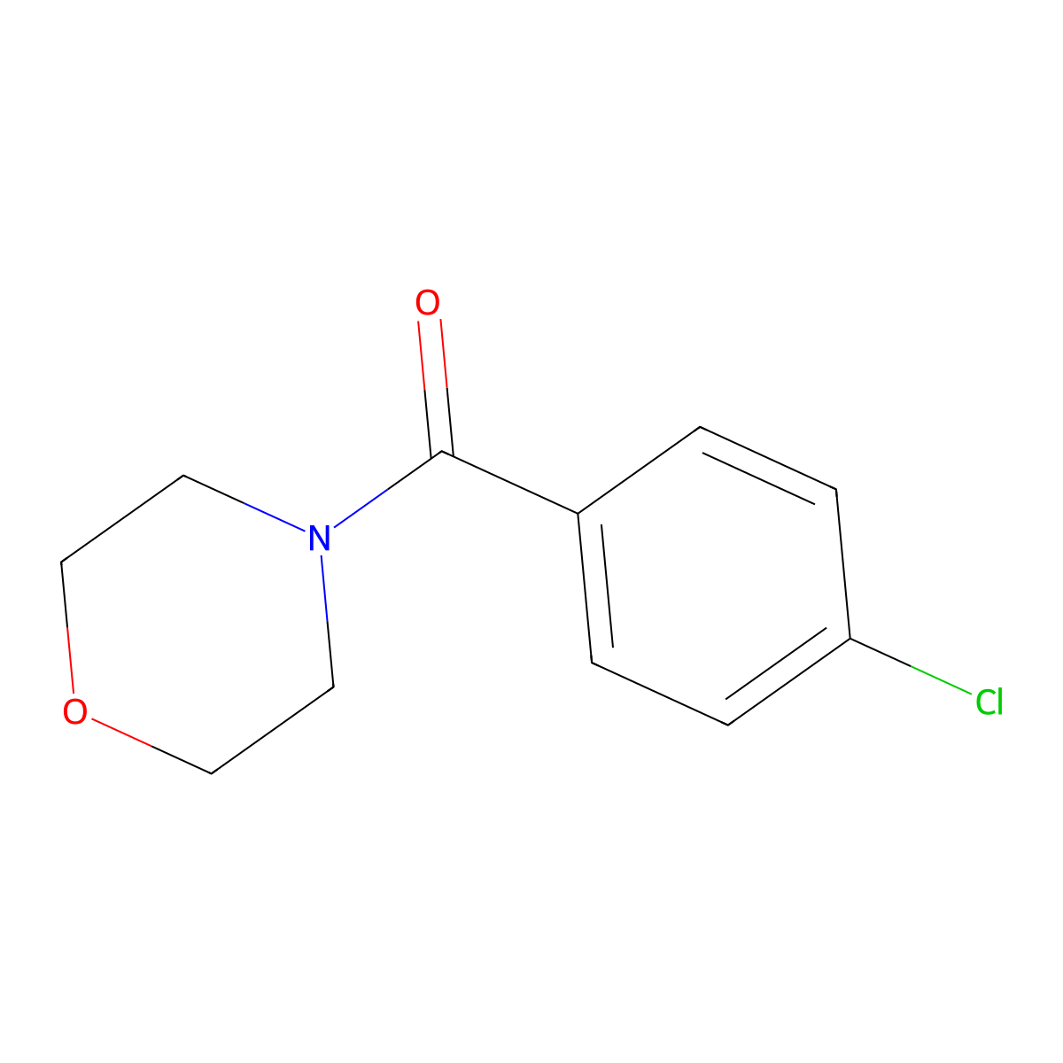 N-(4-Chlorobenzoyl)morpholine molecular structure, CAS 19202-04-1