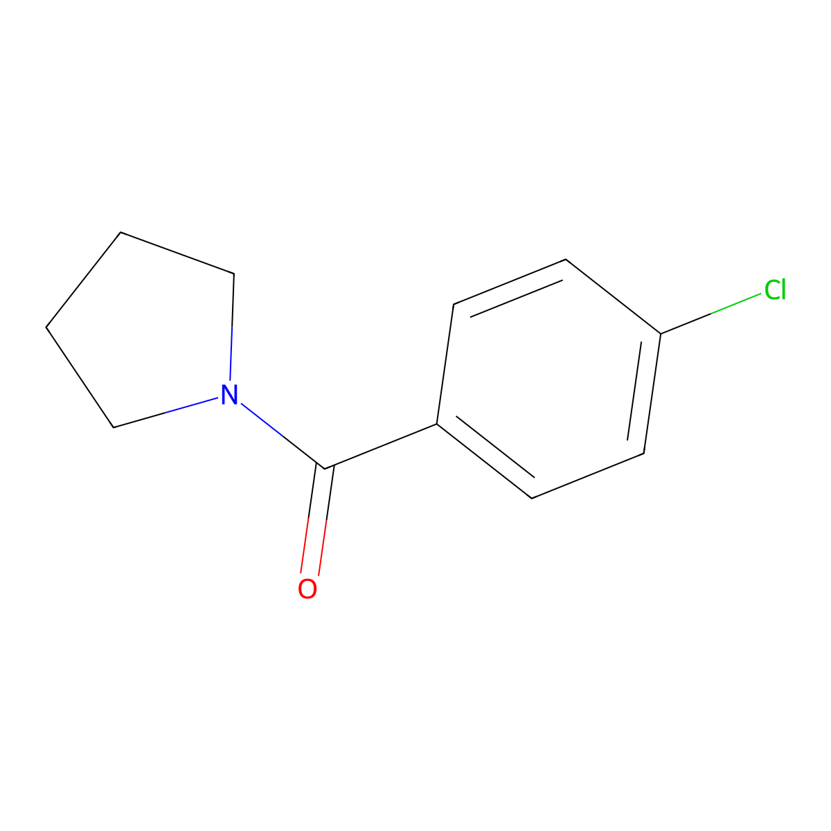 (4-Chlorobenzoyl)pyrrolidine molecular structure, CAS 19202-05-2