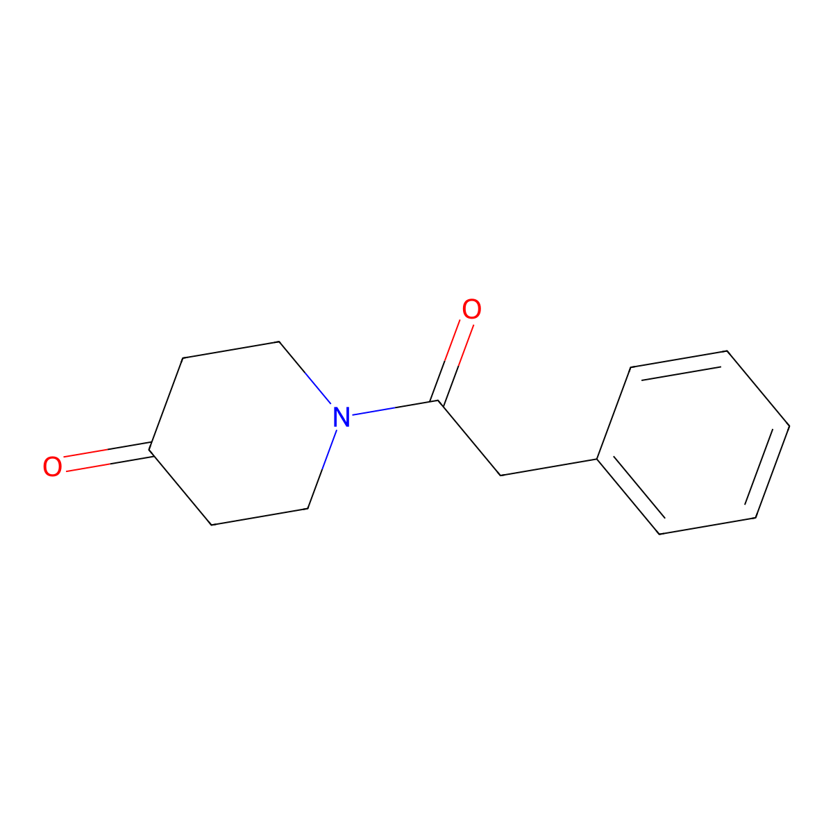 1-(2-Phenylacetyl)piperidin-4-one molecular structure, CAS 19202-11-0