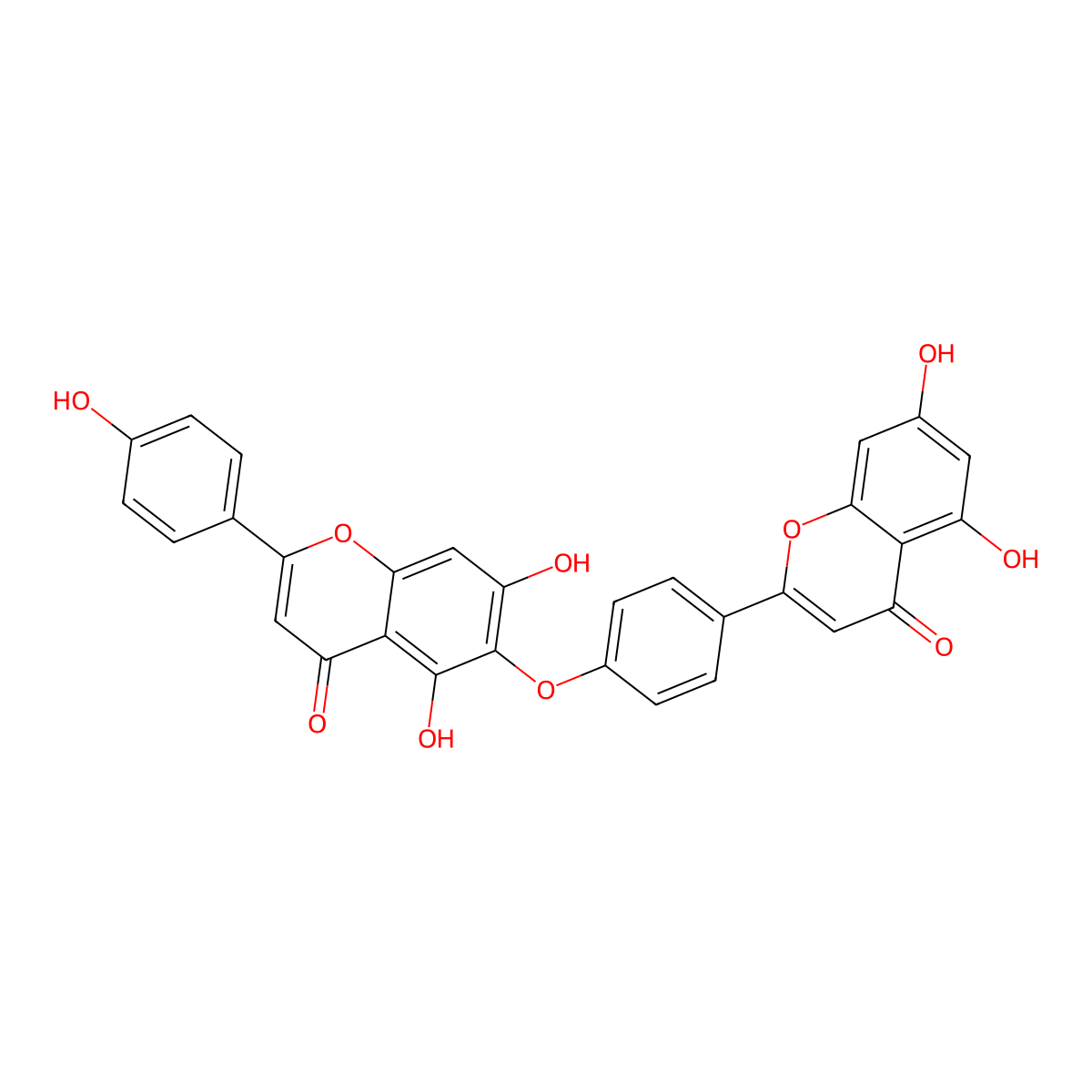 Hinokiflavone molecular structure, CAS 19202-36-9