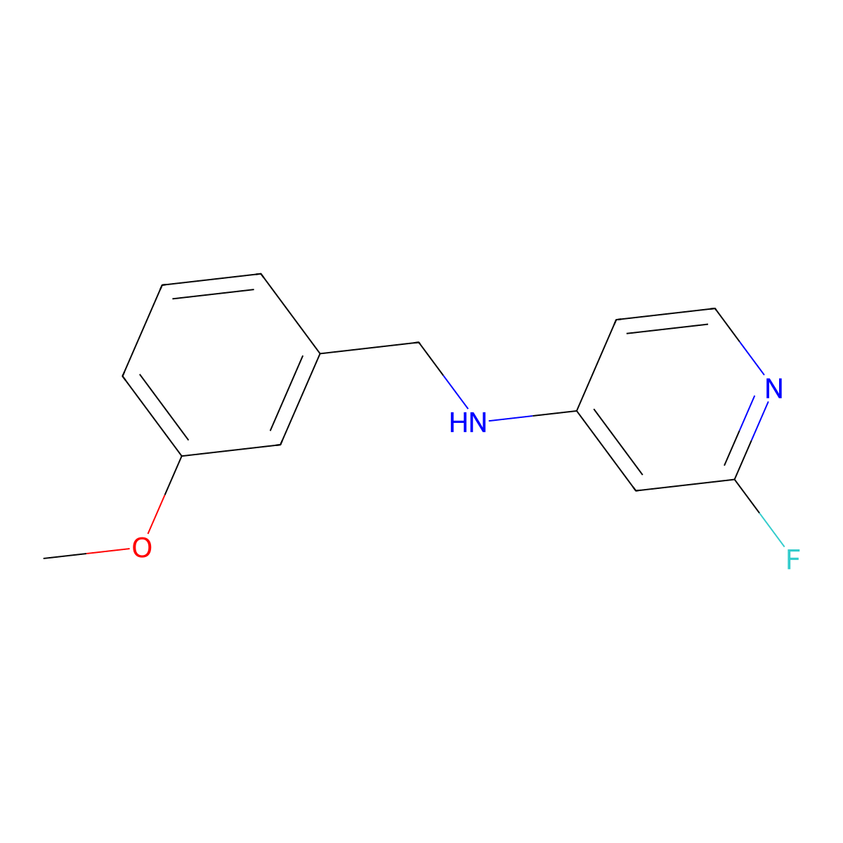2-fluoro-N-[(3-methoxyphenyl)methyl]pyridin-4-amine molecular structure, CAS 1920228-83-6