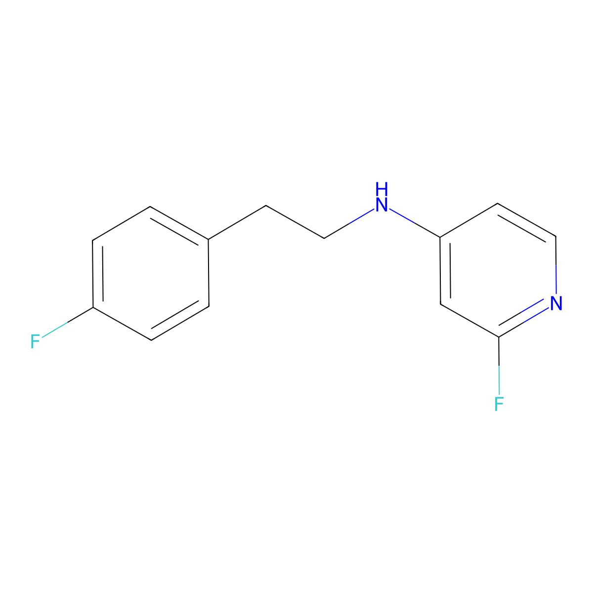 2-fluoro-N-[2-(4-fluorophenyl)ethyl]pyridin-4-amine molecular structure, CAS 1920236-26-5