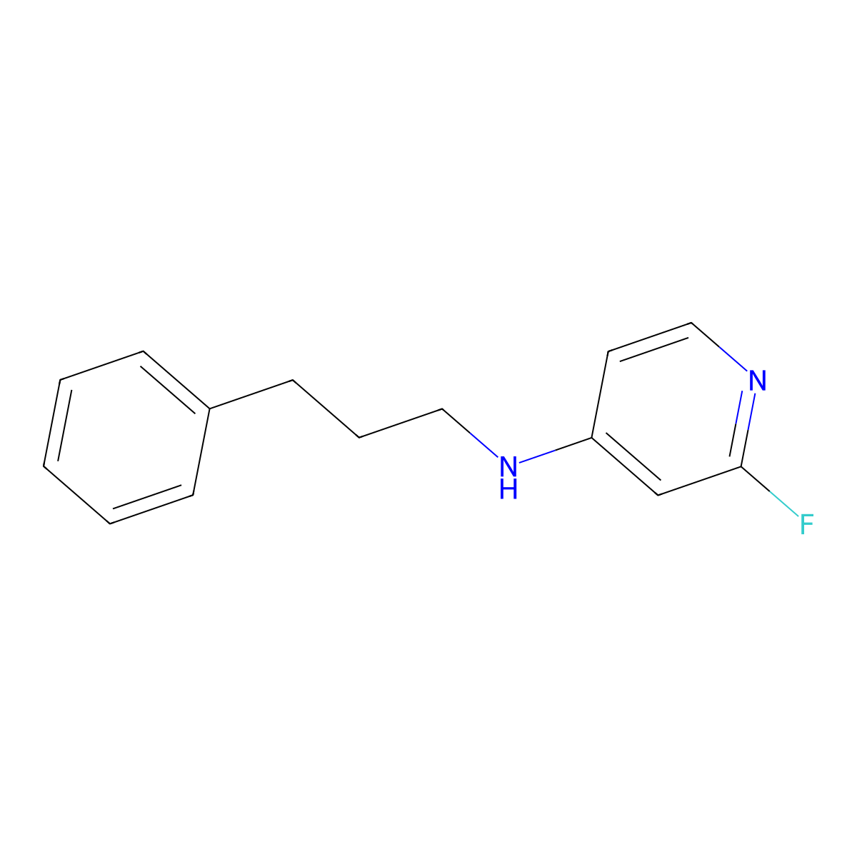 2-fluoro-N-(3-phenylpropyl)pyridin-4-amine molecular structure, CAS 1920251-23-5