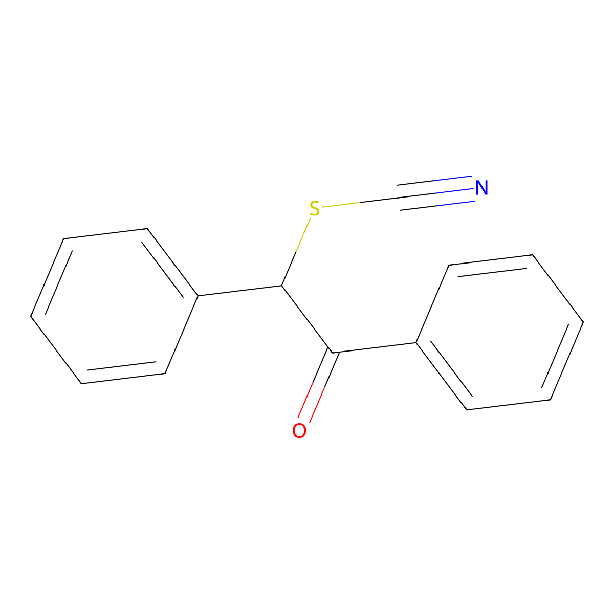 2-Oxo-1,2-diphenylethyl thiocyanate molecular structure, CAS 19203-00-0