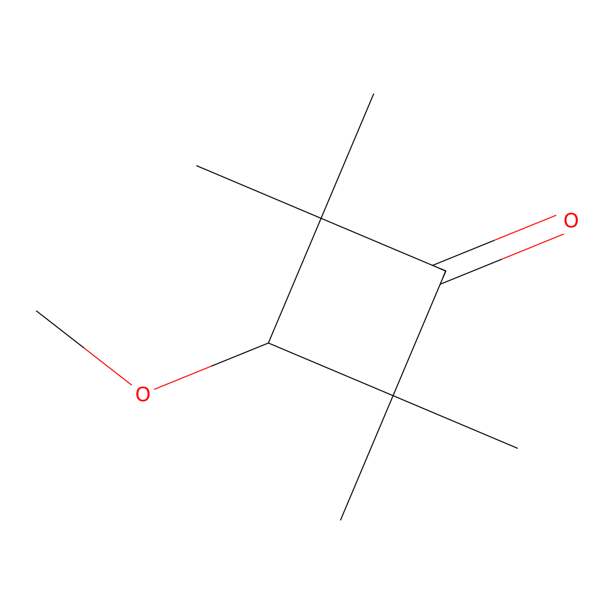 3-Methoxy-2,2,4,4-tetramethylcyclobutan-1-one molecular structure, CAS 19203-26-0