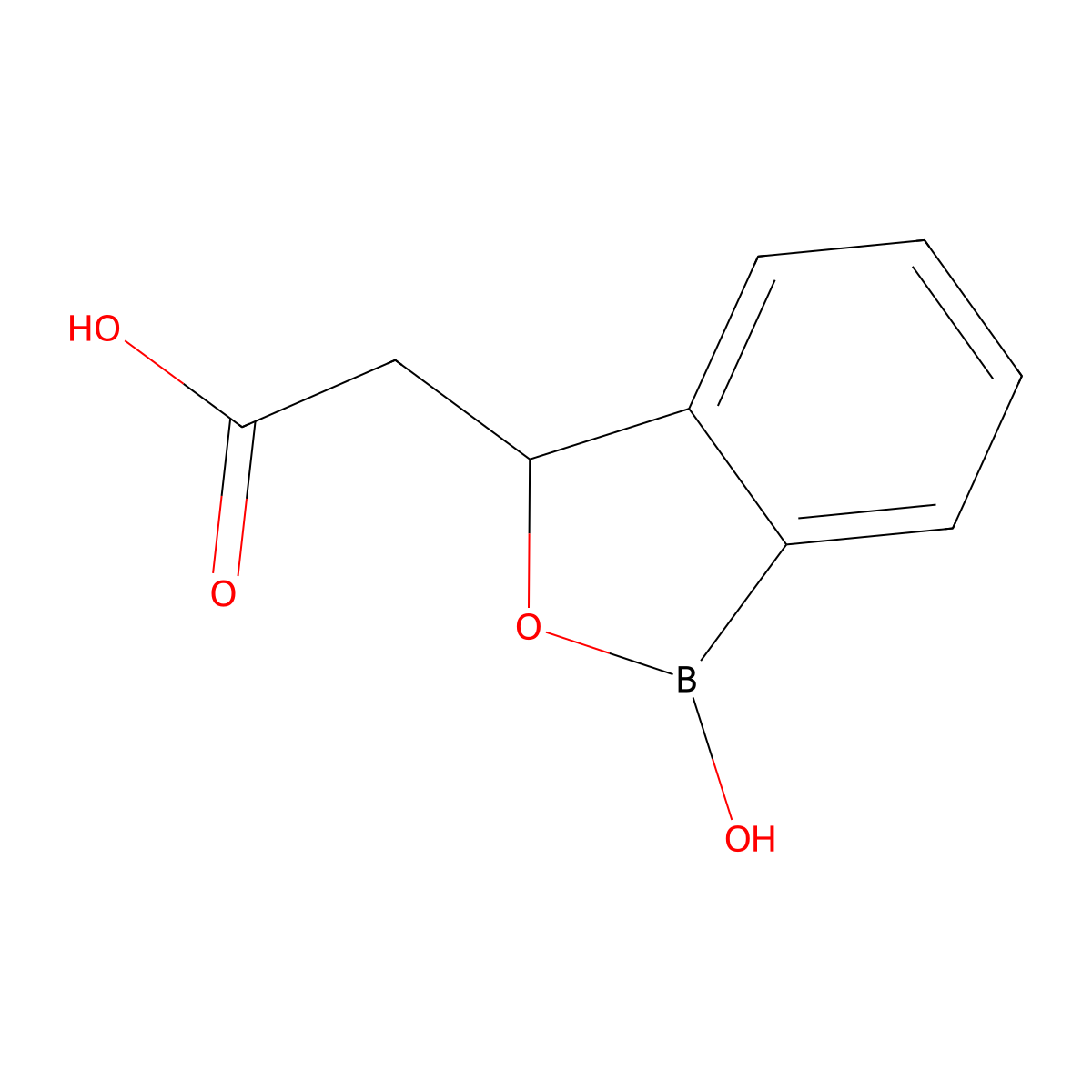 2-(1-Hydroxy-1,3-dihydro-2,1-benzoxaborol-3-yl)acetic acid molecular structure, CAS 19203-45-3