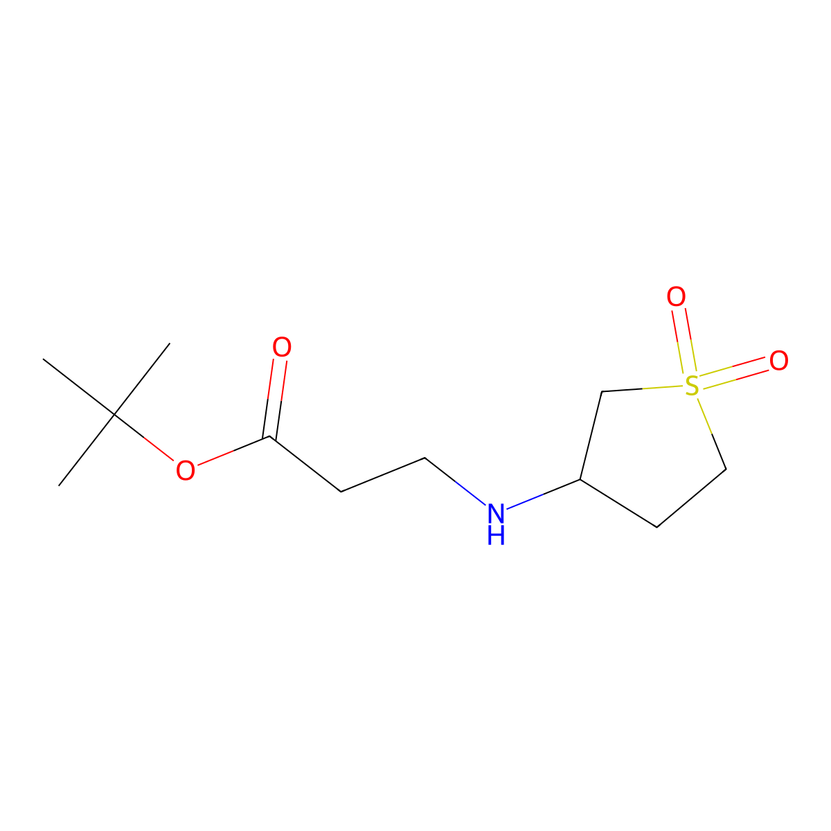 Tert-butyl 3-[(1,1-dioxo-1lambda6-thiolan-3-yl)amino]propanoate molecular structure, CAS 1920314-33-5