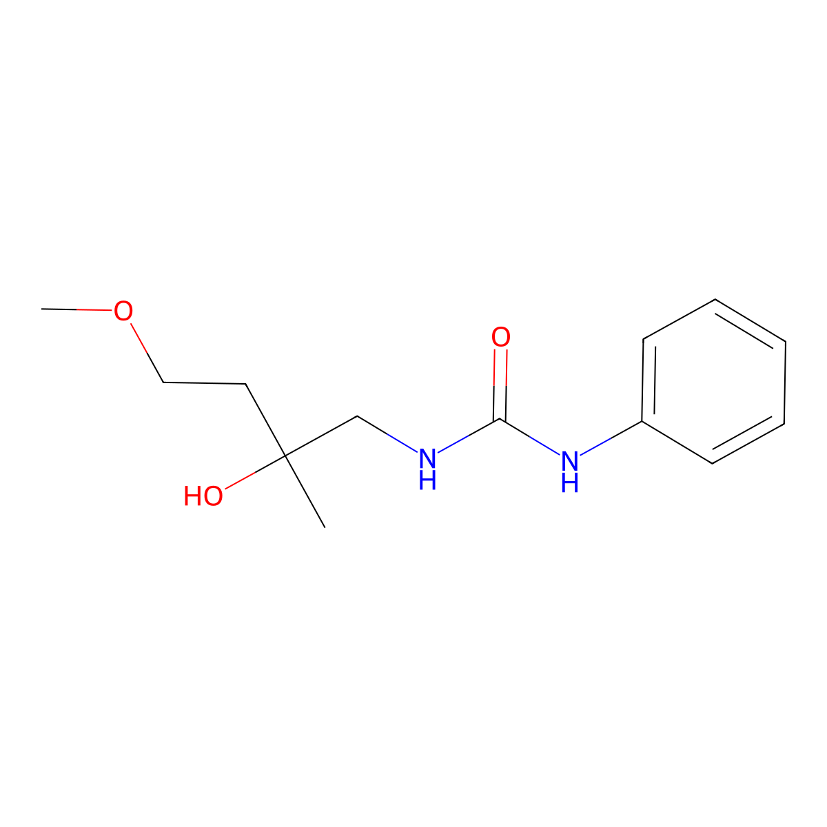 1-(2-Hydroxy-4-methoxy-2-methylbutyl)-3-phenylurea molecular structure, CAS 1920372-92-4