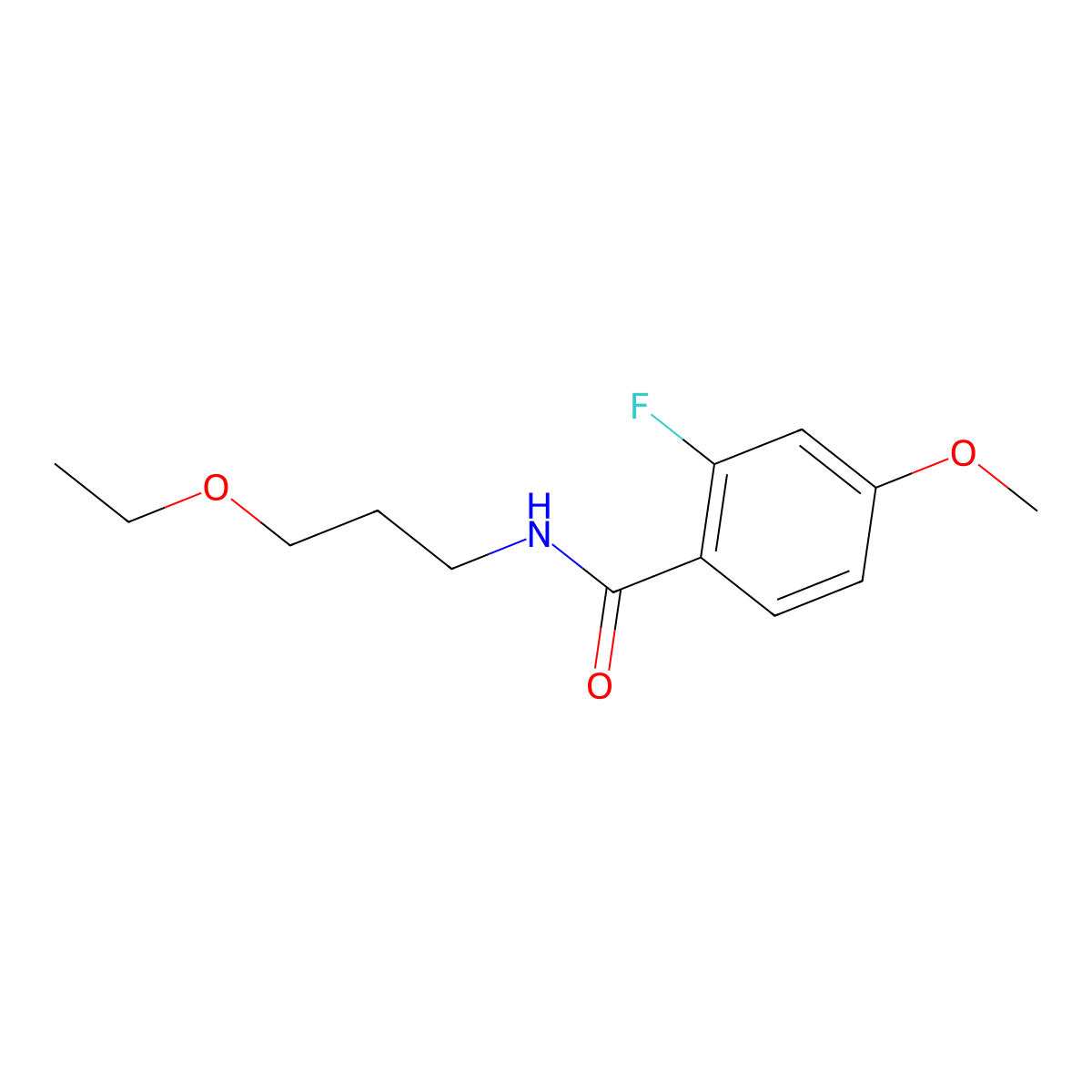 N-(3-Ethoxypropyl)-2-fluoro-4-methoxybenzamide molecular structure, CAS 1920390-83-5