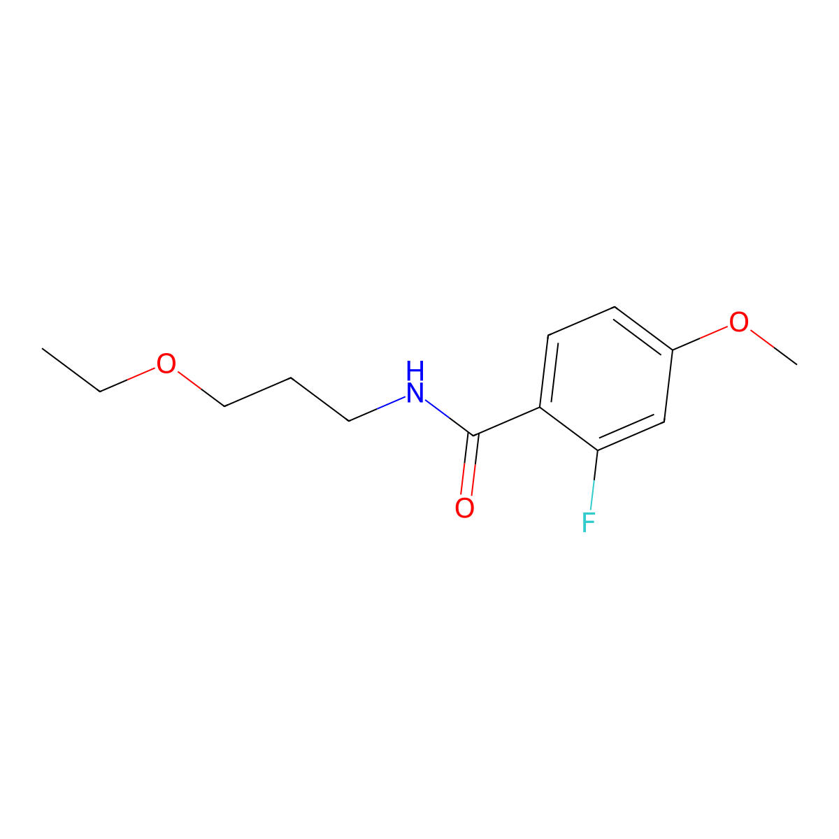 N-(3-Ethoxypropyl)-2-fluoro-4-methoxybenzamide molecular structure, CAS 1920390-83-5