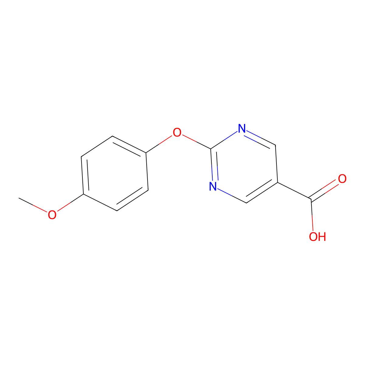 2-(4-Methoxyphenoxy)pyrimidine-5-carboxylic acid molecular structure, CAS 1920456-91-2