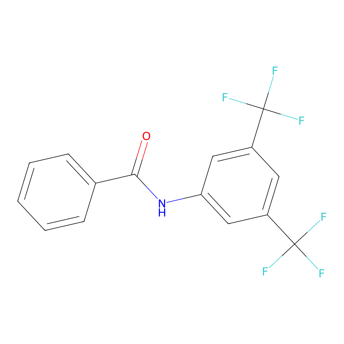 N-(3,5-Bis(trifluoromethyl)phenyl)benzamide molecular structure, CAS 192049-16-4
