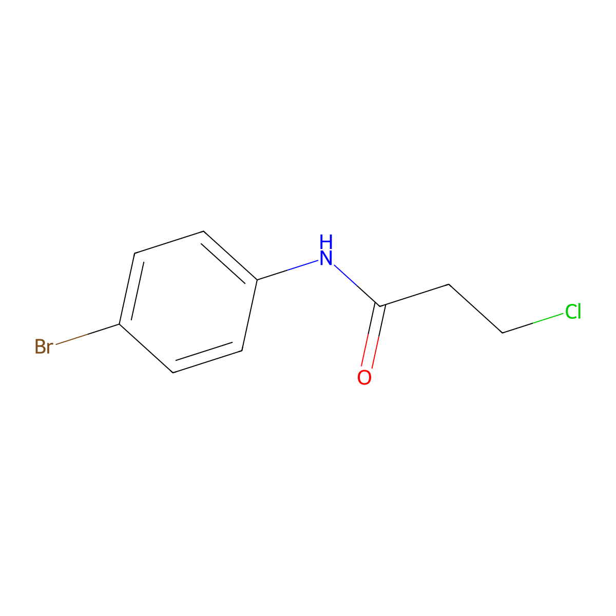 N-(4-bromophenyl)-3-chloropropanamide molecular structure, CAS 19205-70-0