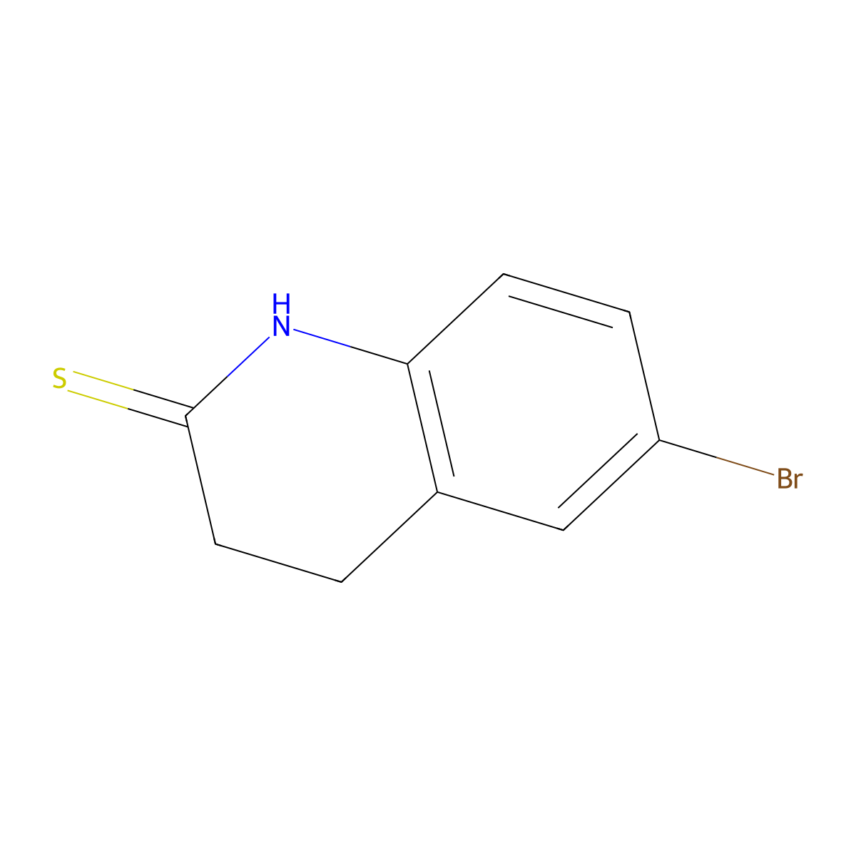 6-Bromo-3,4-dihydroquinoline-2(1H)-thione molecular structure, CAS 19205-72-2