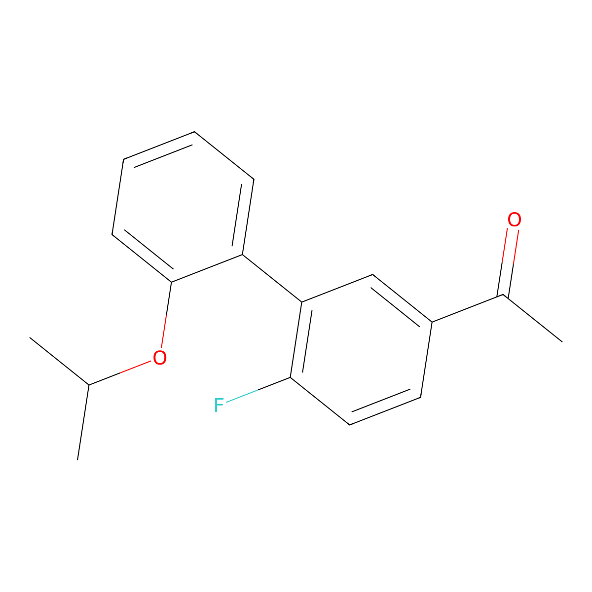 1-[6-Fluoro-2'-(1-methylethoxy)[1,1'-biphenyl]-3-yl]ethanone molecular structure, CAS 1920506-85-9