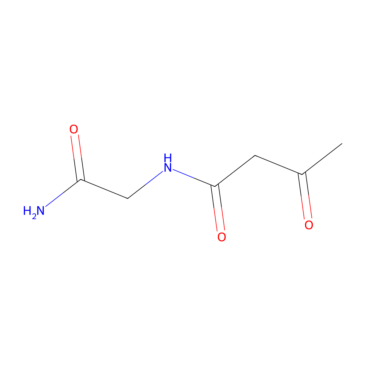 N-(2-amino-2-oxoethyl)-3-oxobutyramide molecular structure, CAS 19206-95-2